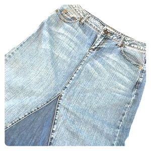 Blue Denim A-Line Skirt